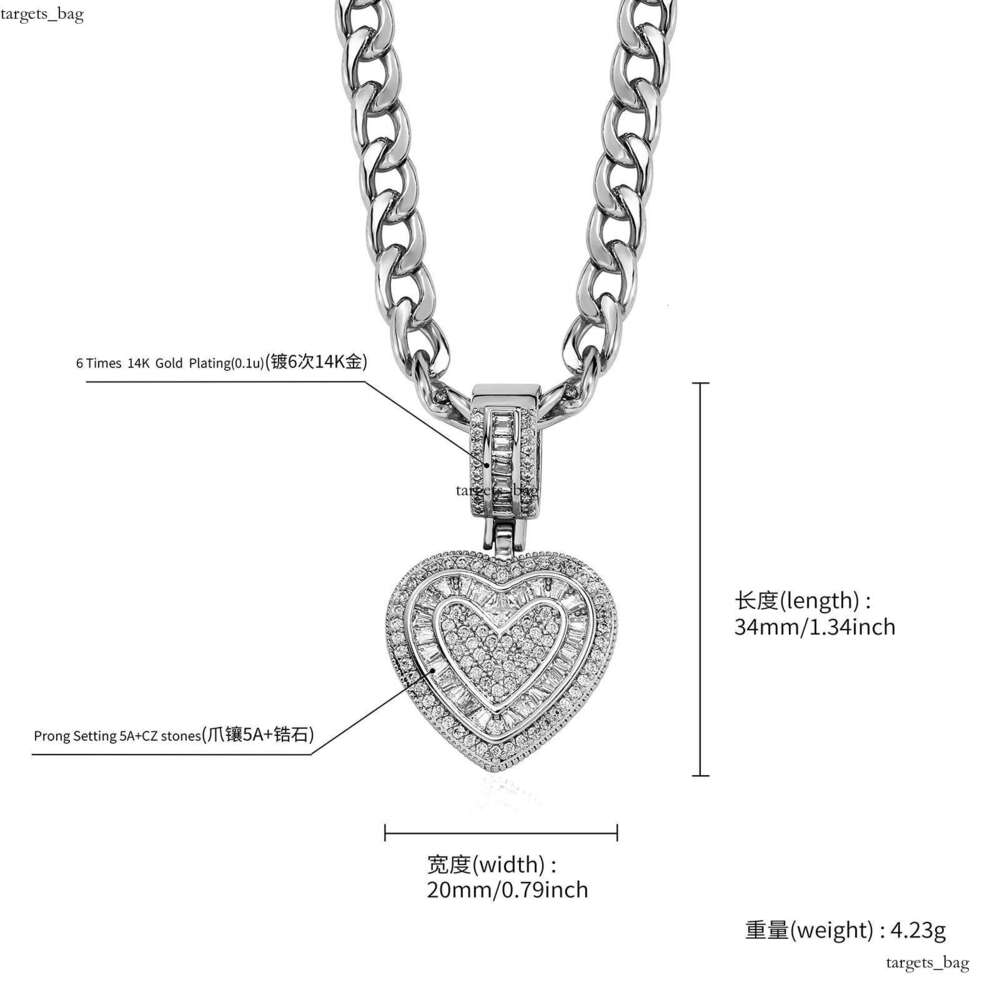 Niche Gold-Plated Heart NK Collarbone Chain Metal Hip-Hop Accessories Cross Pendant Necklace for Women