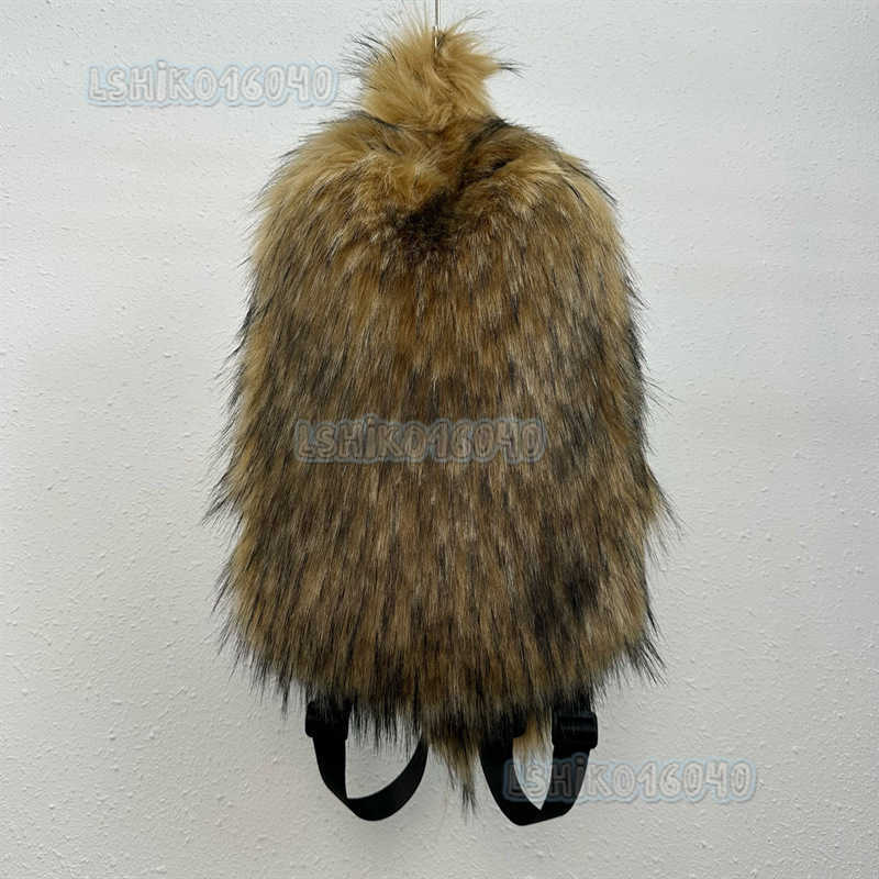 Hot Selling Backpack Fur Backpack Womens Fur Bag 2023 New Versatile Travel Plush Backpack H250808