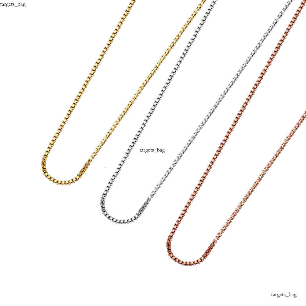 1.1mm Sterling Silver Universal Necklace 14K Gold Plated Women's Color Retention Versatile Box Chain Factory