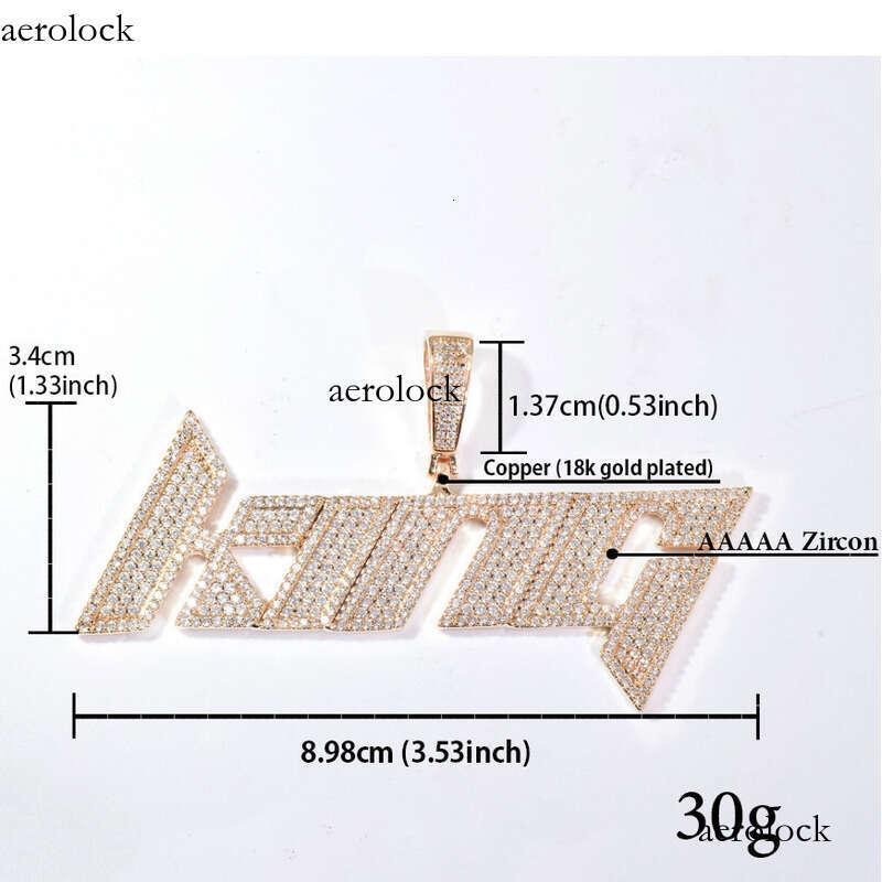 Hip-Hop Blade Combination Sterling Silver Inlaid Moissanite chain Full Dia Number Letter DIY Splicing Pendant Necklace