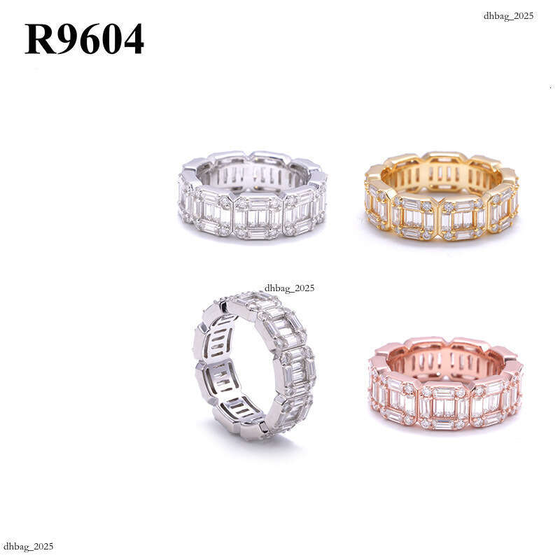 ICED OUT New Hip-Hop Ring Irregular Moissanite Full Inlay Silver Unisex