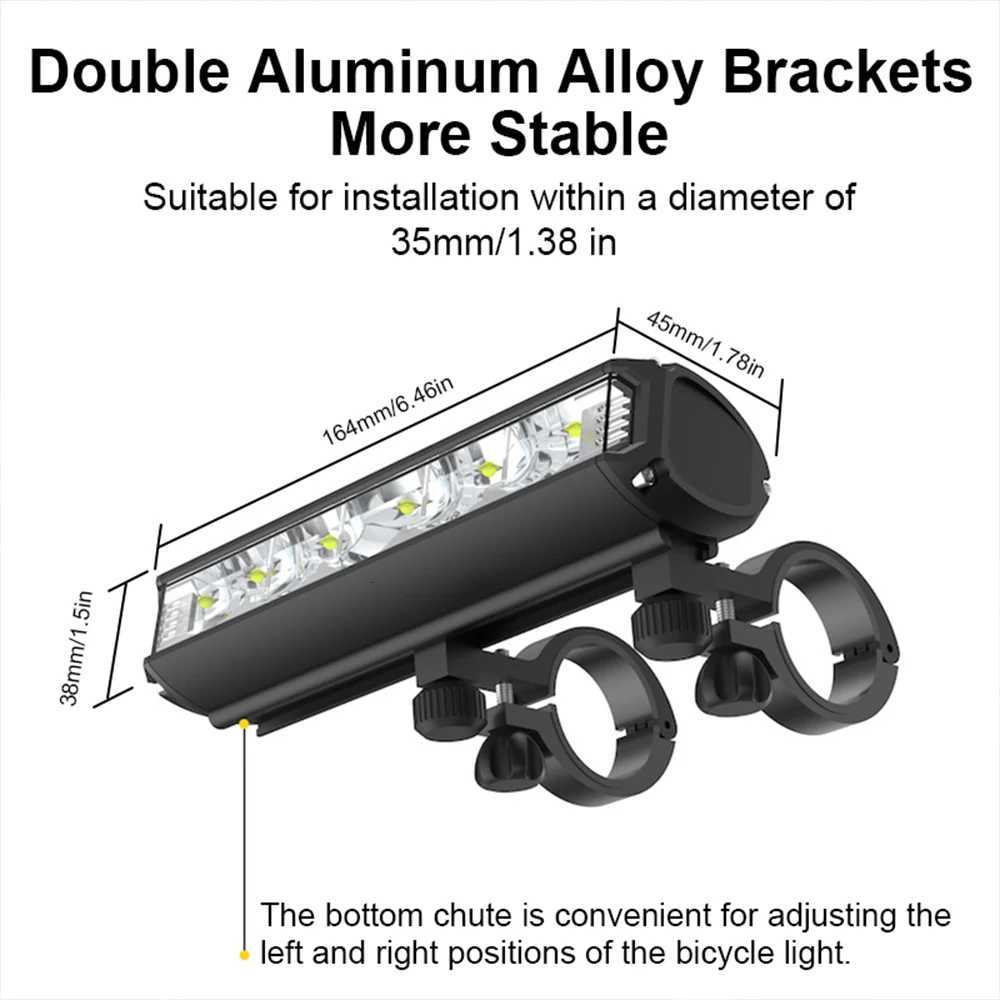 5Led MTB Bicycle Lights 10000MAH Rechargeable Bike Light Flashlight Outdoor Cycling Bike Accessories for Electric Scooter Z250809