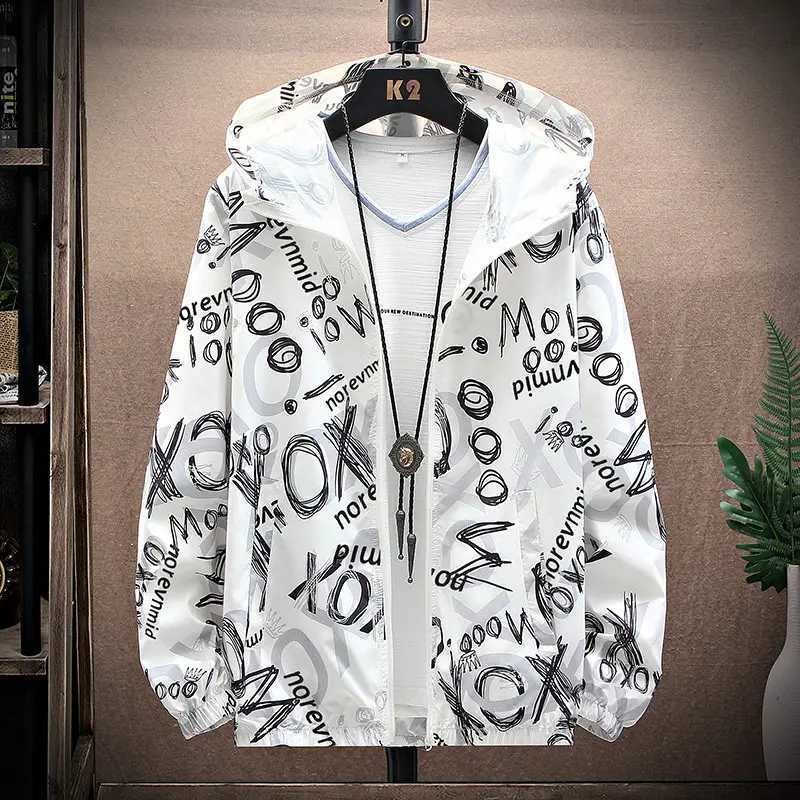 2024 Mens Summer New Hooded Sunscreen Casual Long-sleeved Jacket Outdoor Lightweight Jacket Coat Men Fishing Swim Shirt W250809