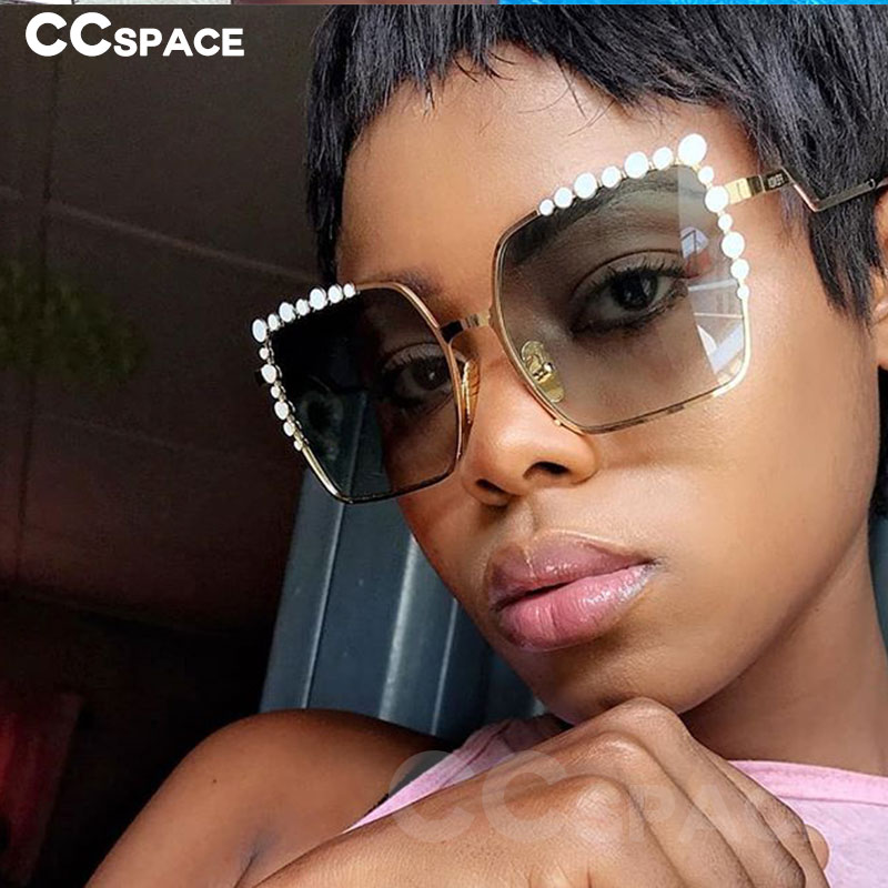 Designer Sunglasses For Women Oversized Sunglasses Fashion Pearl Sunglasses Luxury Polarized Goggle Pilot PC Frame Square UV400 Eyewear Pr60610