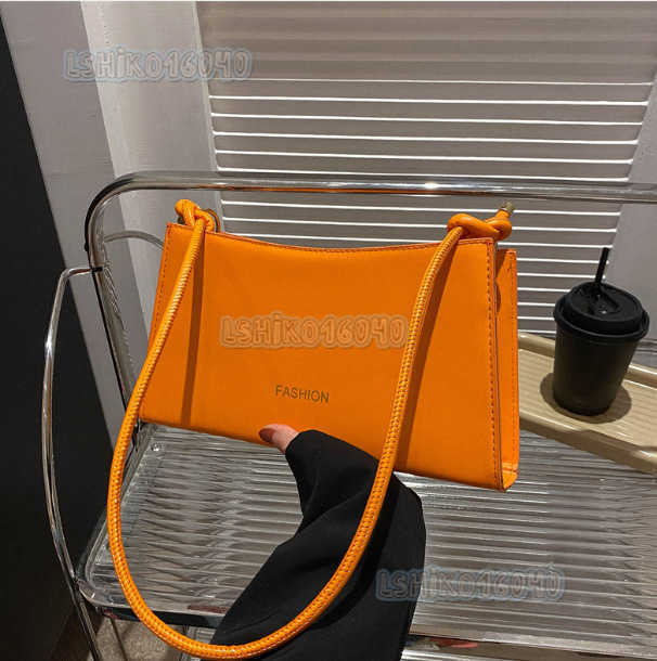 Unique Candy Color Underarm 2024 Autumn New Fashion Trend Simple Single Shoulder Handbag Baguette Womens Bag H250808