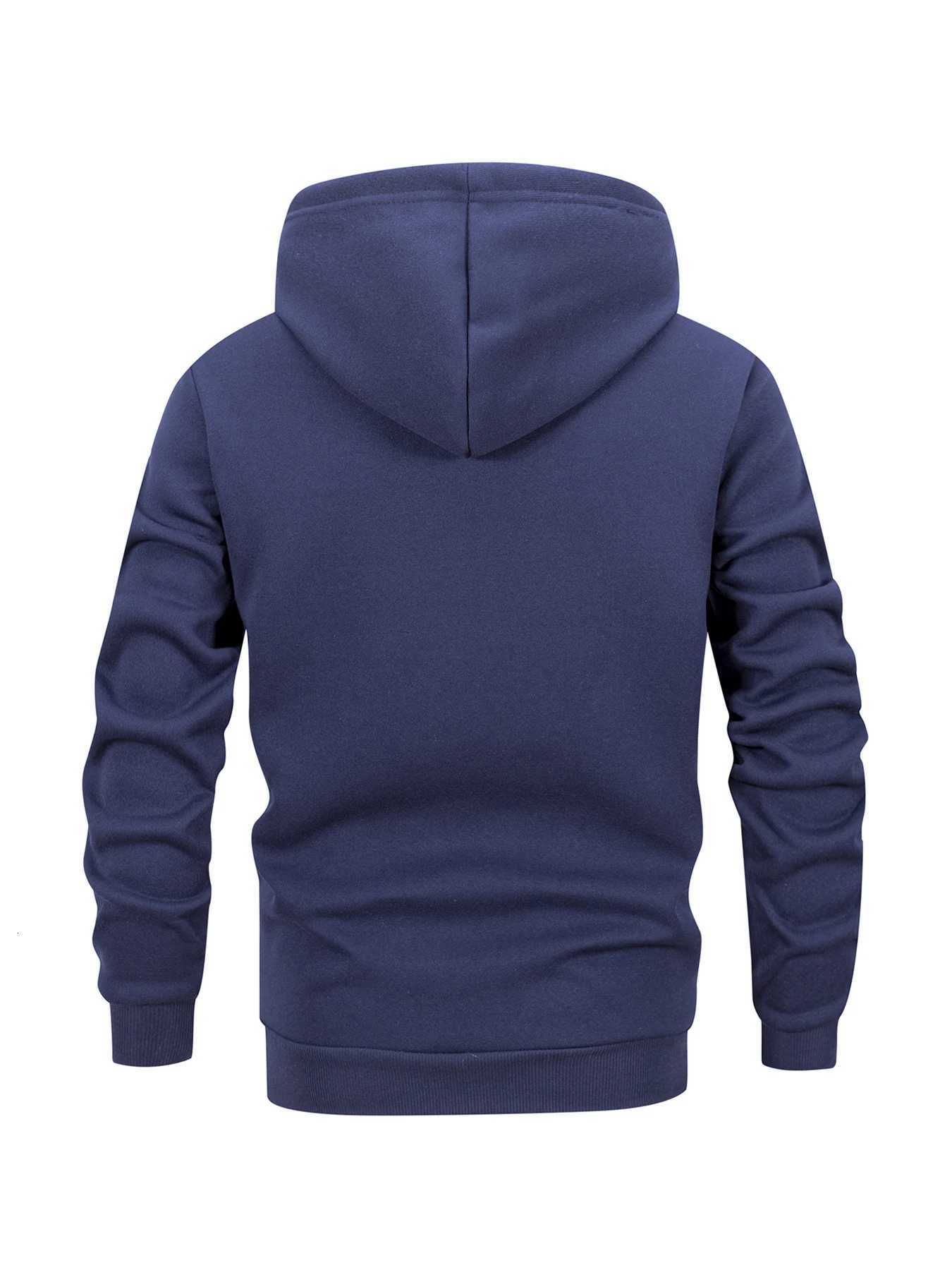 Mens Casual Sweatshirt Zip Hooded Sweatshirt Jacket Mens Solid Color Cardigan Hooded Jackets Spring Autumn Mens Tops W250809