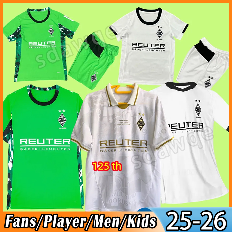 25 26 Borussia Monchengladbach soccer Jerseys FANS 1995 11996 08 home Gladbach ELVEDI PLEA ZAKARIA NEUHAUS GINTER THURAM MEN KIDS KIT foootball SHIRTS