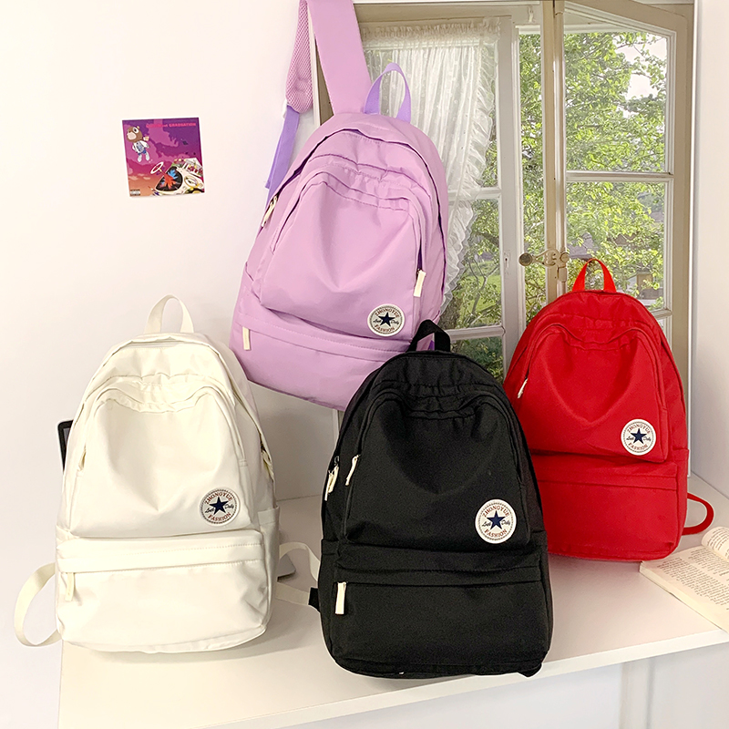 New large-capacity commuter backpack, fashionable and versatile school bag, casual and simple junior high school backpack