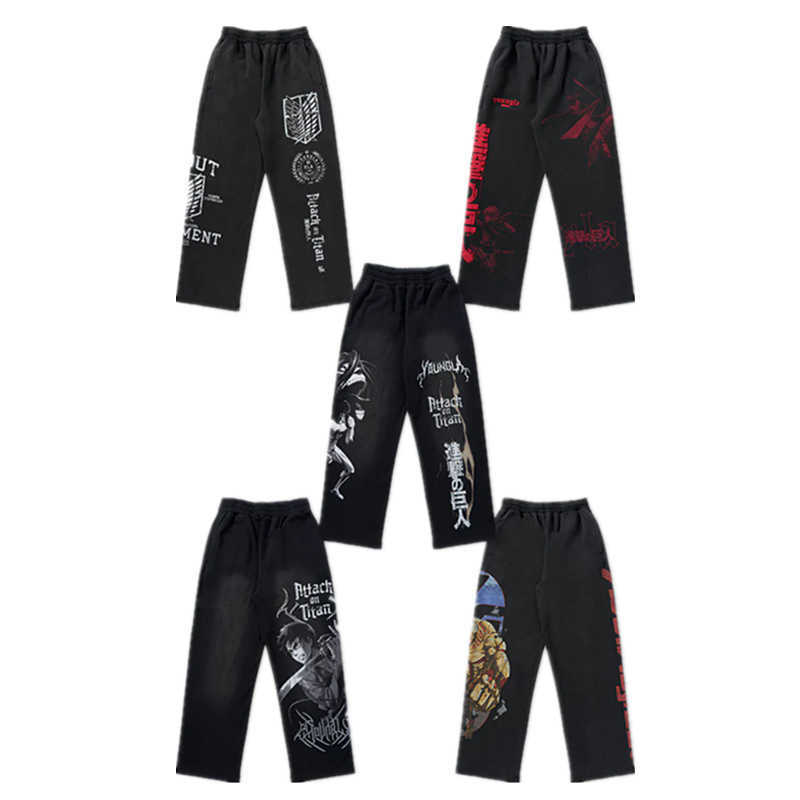 Hip Hop Y2k Pants Baggy Sweatpants Men Elastic Waist American Streetwear Vintage Joggers Casual Pants Men Clothing X250625