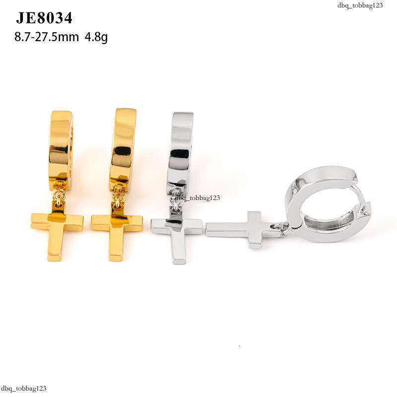 ICED OUT Premium Cross EarringIced Out VVS Real Gold Plated Hip Hop Special