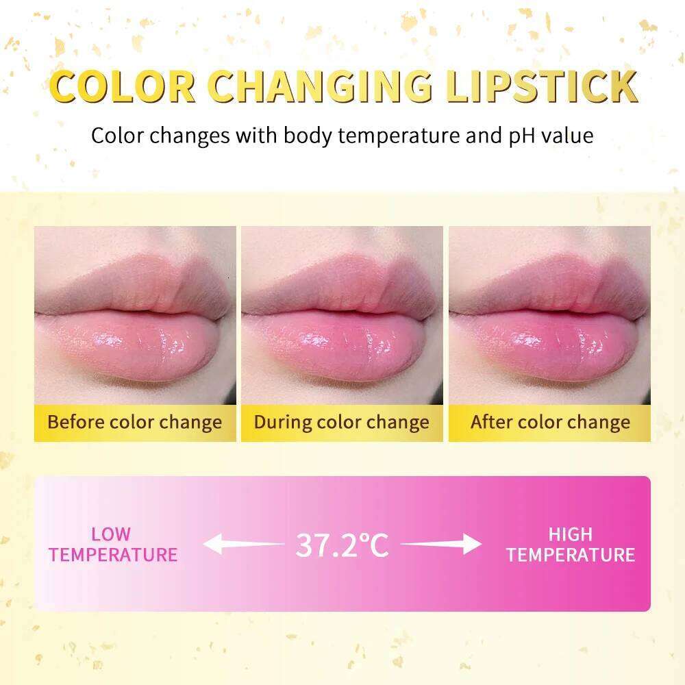 Color Changing Lipstick 2 in 1 Lip Blush Balm Gold Long Lasting Moisturizing Nourishing Lips Plumper Deep Hydration Care X250809