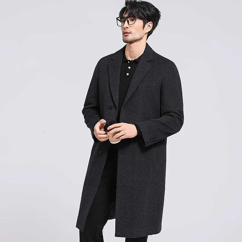 Stylish Men Cashmere Blend Overcoat Quiet Luxury Essential Coat With Detachable Down Vest Design Eco-friendly Garment Winter XJ250809