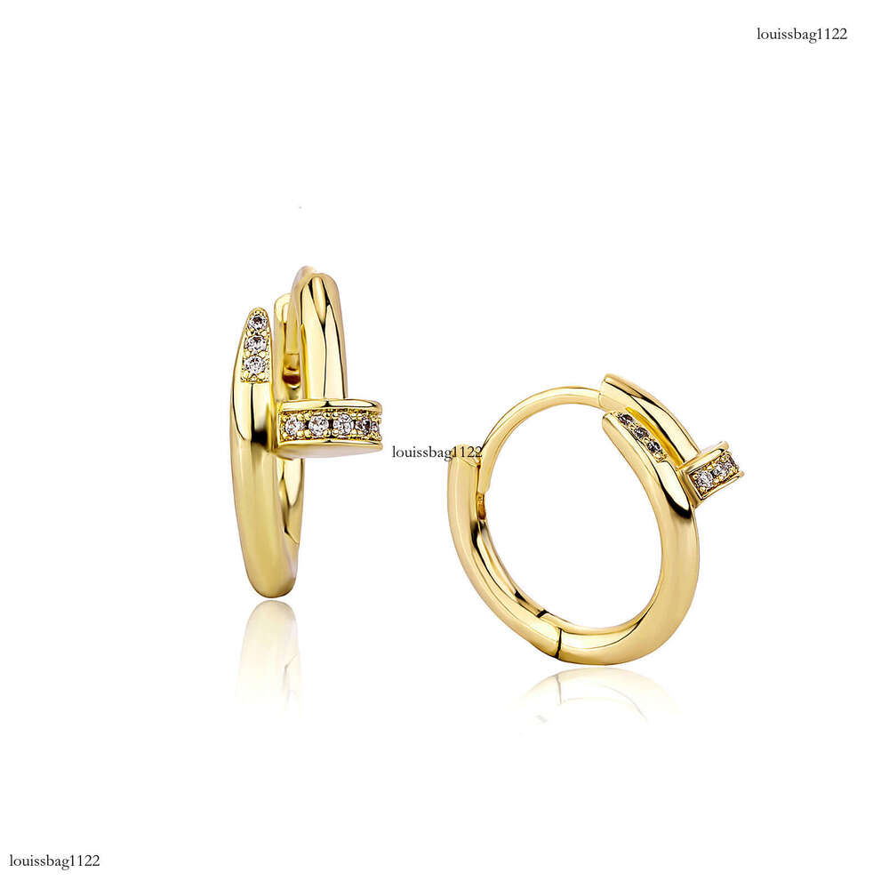 Hip Hop Classic Luxurious Nail-Shaped Zircon Earrings Bracelet INS Internet Celebrity Hot Push Gold Australian Personality Jewelry