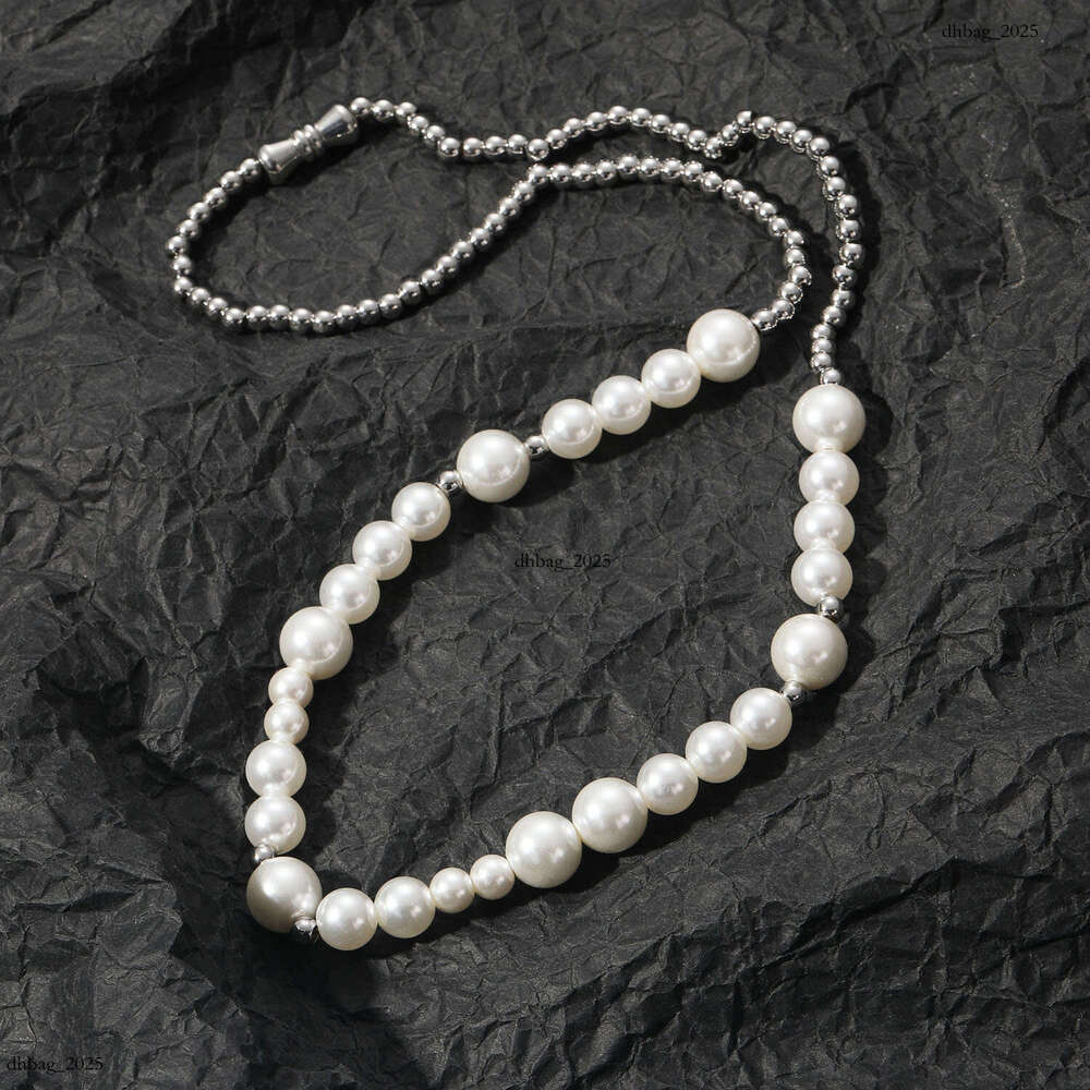 Ins Necklace Celebrity Sterling Silver Pearl Men's Personality Street Style Hip-Hop Clavicle Chain