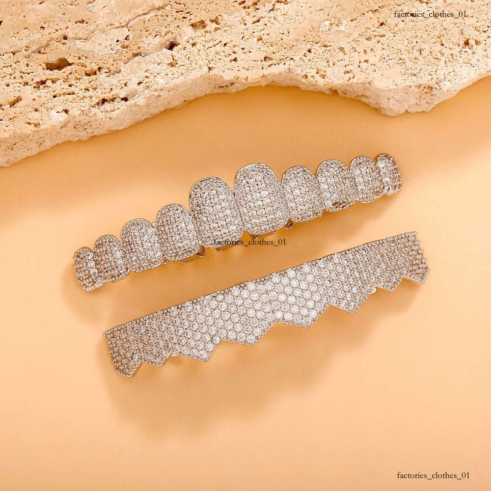 Special Price Zircon Full Dia Eight TEMU Hip-Hop Halloween Jewelry Rap Teeth Wholesale
