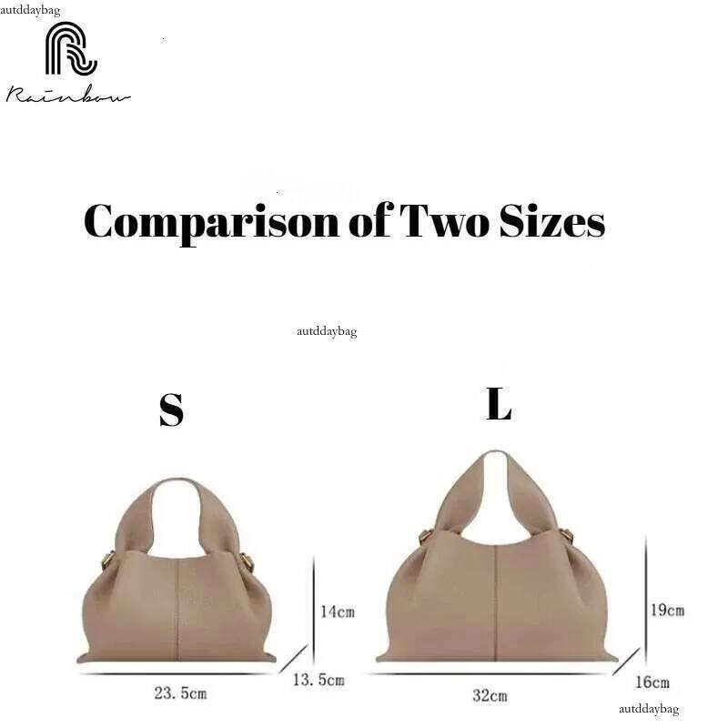 RAINBOW New Cloud Dumpg Bun Soft Lunch Box Women's Genuine Leather Shoulder Trend Brand Designer Handbag Fashion Bags