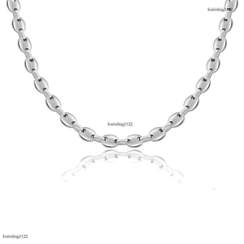 Stainless Button Hip-Hop Real Gold Plated Titanium Steel Necklace Unisex Clavicle Chain Choker