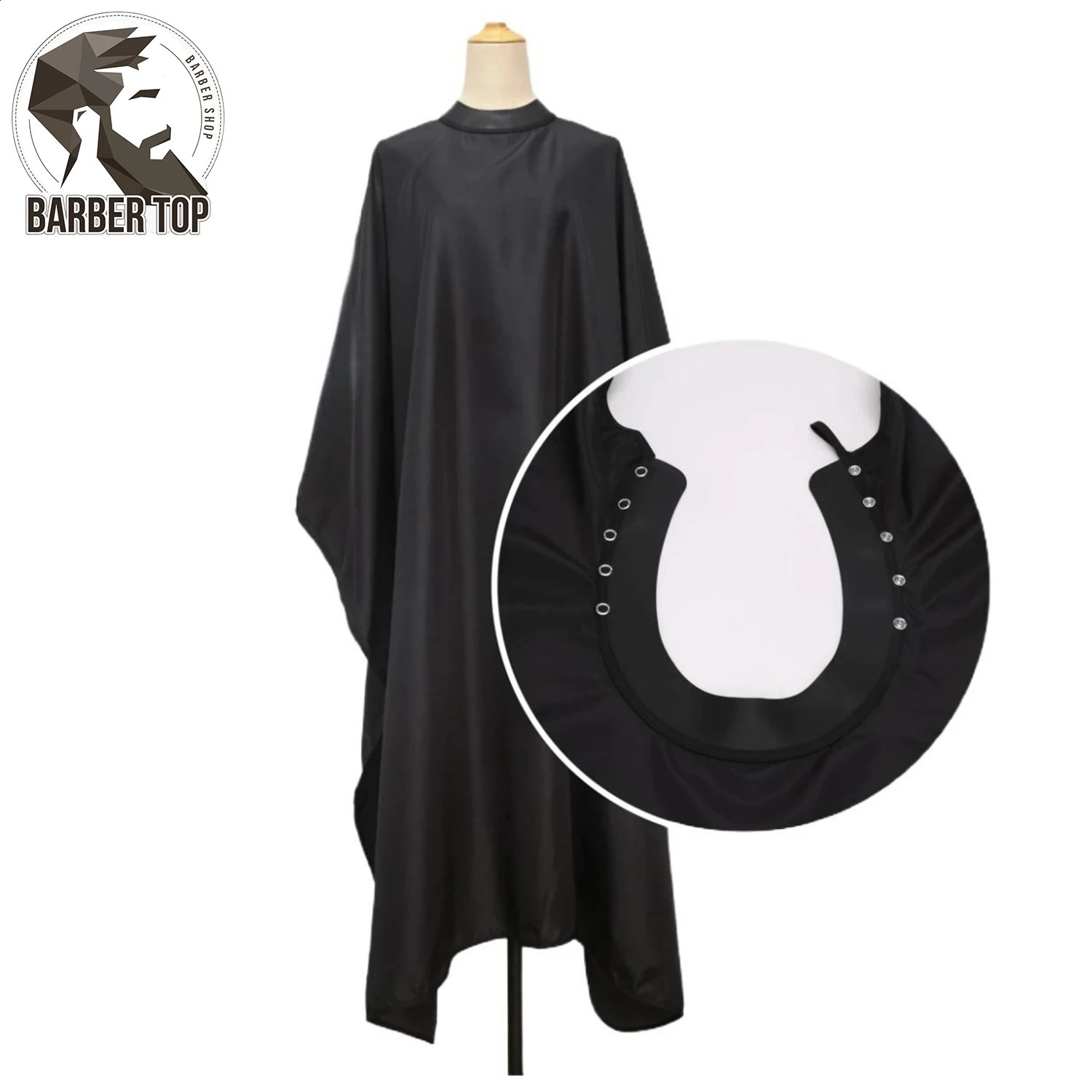 Silicone Neckline Haircut Cloth Hidden Buckle Waterproof Barber Black Cape Hairdressing Coat Hairdress Gown Barbershop Supplies 250807