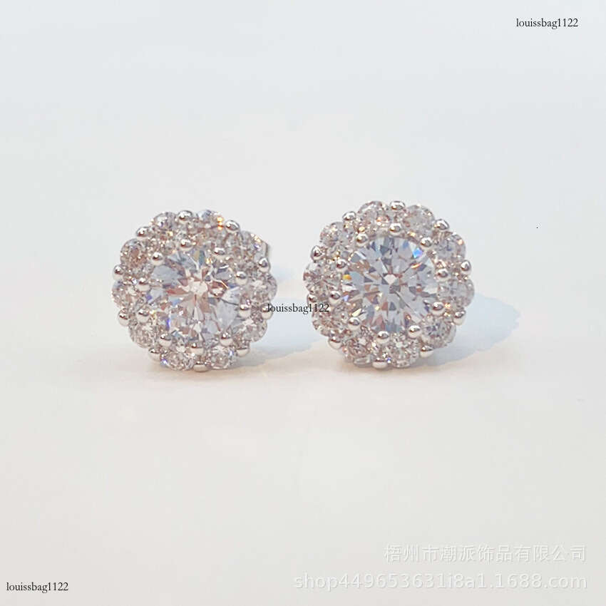 Trendy Jewelry Hip-Hop Zircon Full Dia Electroplated New Earrings