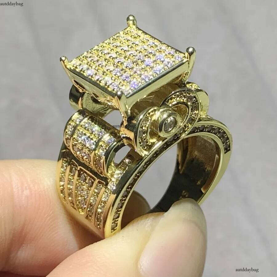 Dropshipping Wedding Rings Jewelry Choucong Brand Sterling Sier Gold Fill Pave 5A Cubic Zircon CZ Dia Eternity Women Engagement Band Ring Gift