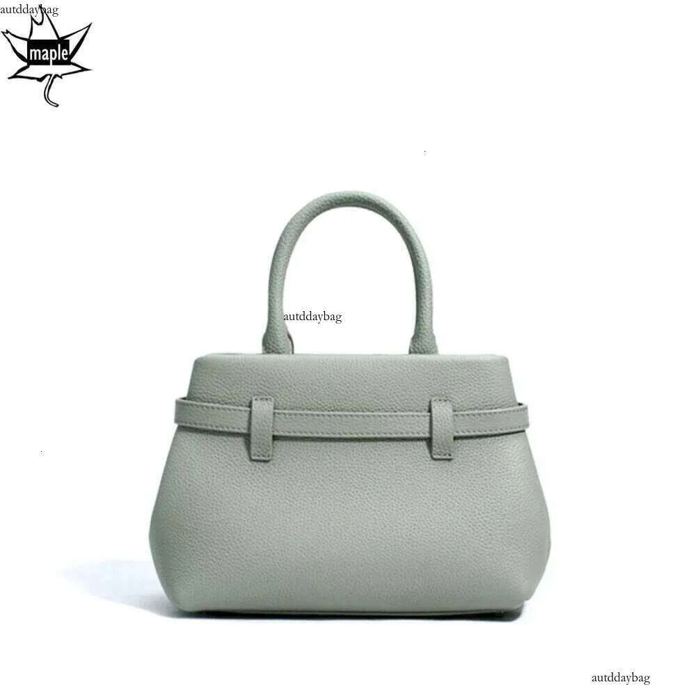 New 2025 Spring Pink Matcha Exquisite And Compact Tote Small Genuine Cow Leather Women Shoulder Crossbody Bag