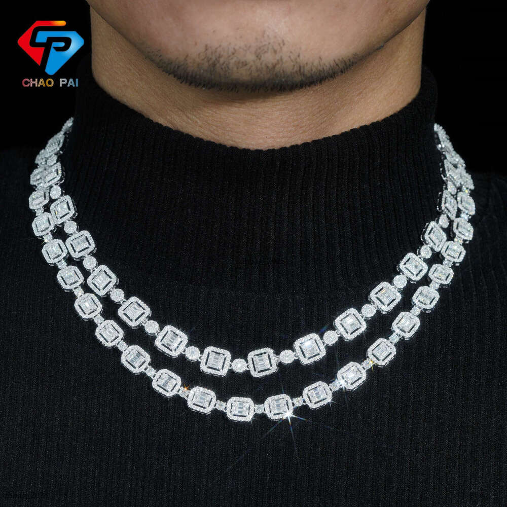 8/9.5mm Hip-Hop Men'Iced Out VVS Moissanite Cuban Chain Necklace Trendy Brand Accessories