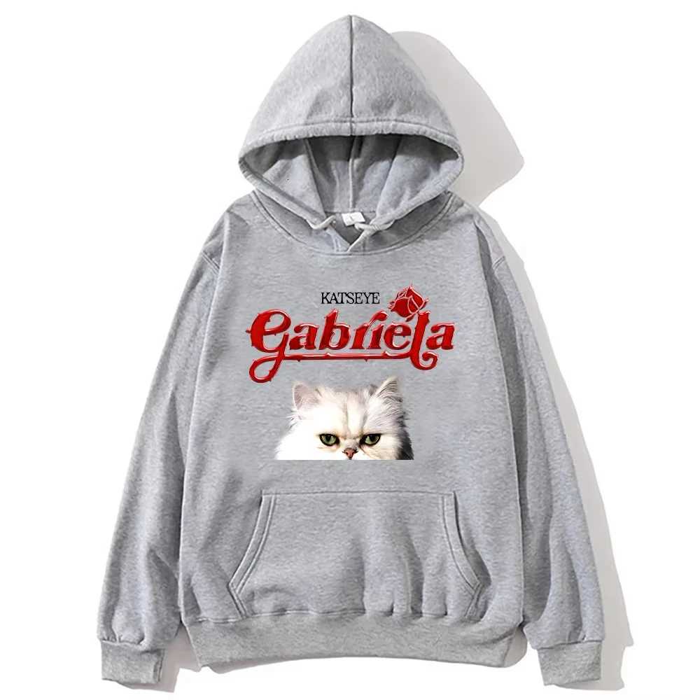 2025 Kpop Cat Eye Casual Hoodie Cat Eye Gabriela Cat Graphic Pullover Women Men Long Sleeve Y2K Clothes Fashion Streetwear XJ250809