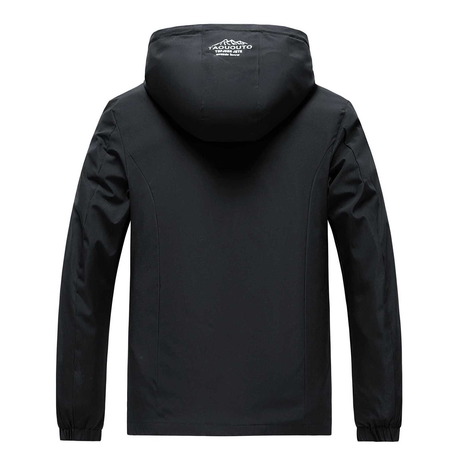 2025 Autumn New Solid Color Jacket Mens Business Casual Thin Coat Trend Lightweight Hooded Slim Fit Windbreaker 5XL Jackets Men W250809