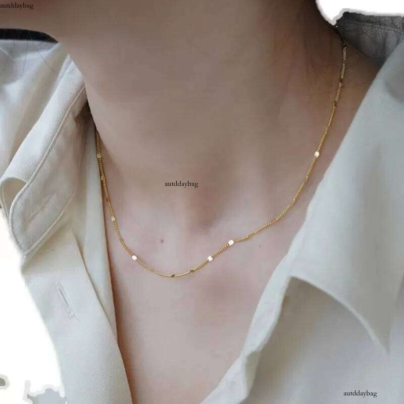 Choucong Fashion Jewelry Simple Shiny Real 100% Sterling Sier Party Elegant Eternity Women Wave Stack Clavicle Chain Necklace Gift Never Fade