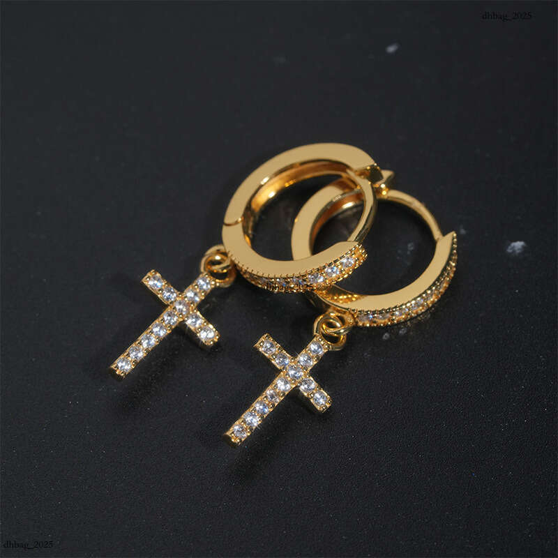 ICED OUT New Classic Cross Men's and Women's Fashionable Personality Earrings