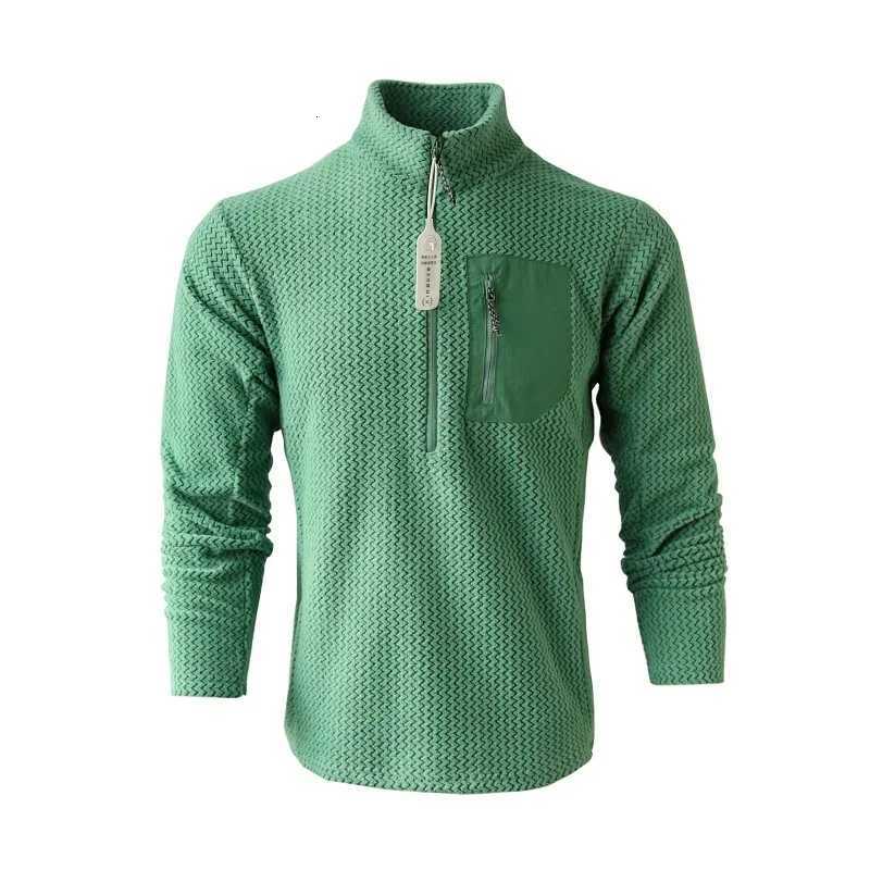 New Comfortable and Thick Mens and Womens Sports Semi-zipper Fleece Sweatshirt with Wavy Fleece and Long-sleeved Sweatshirt W250809