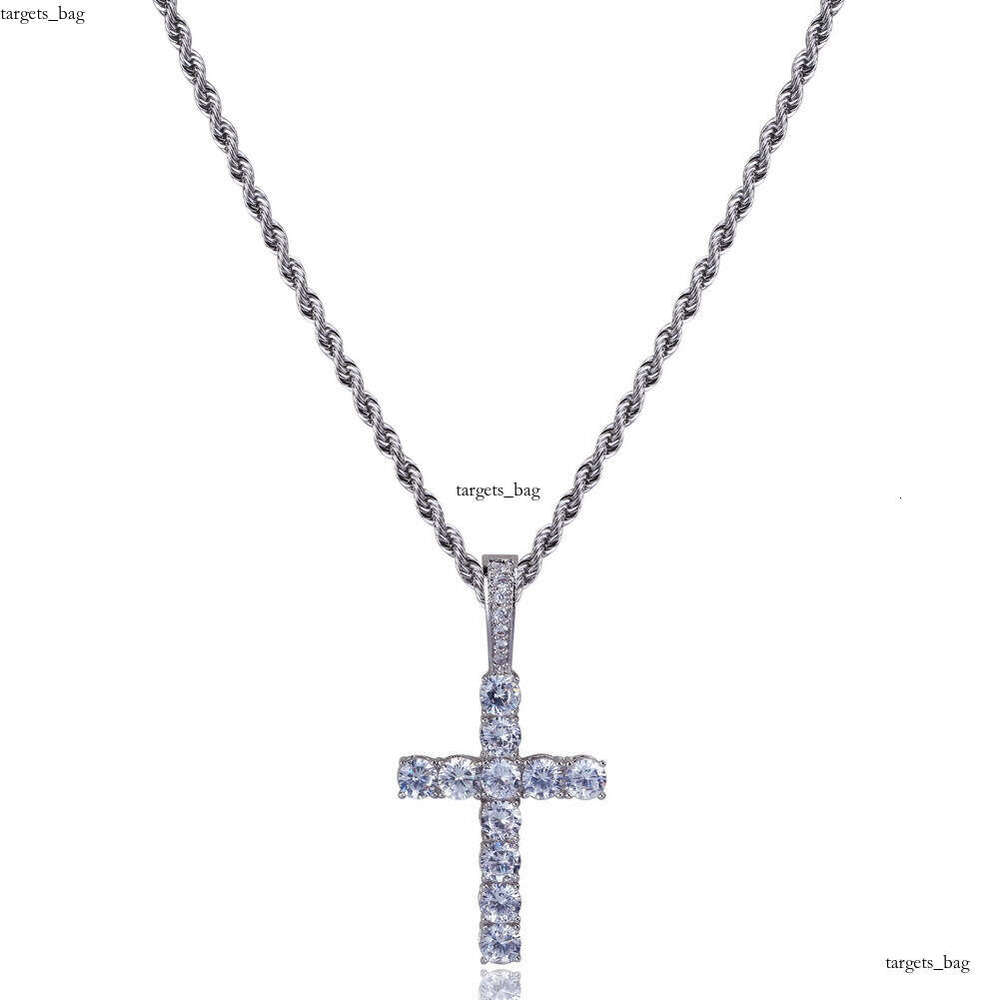 Micro Paved Moissanite chain Hip Hop Necklace Ankh Key Cross Pendant Chain Gold Australia