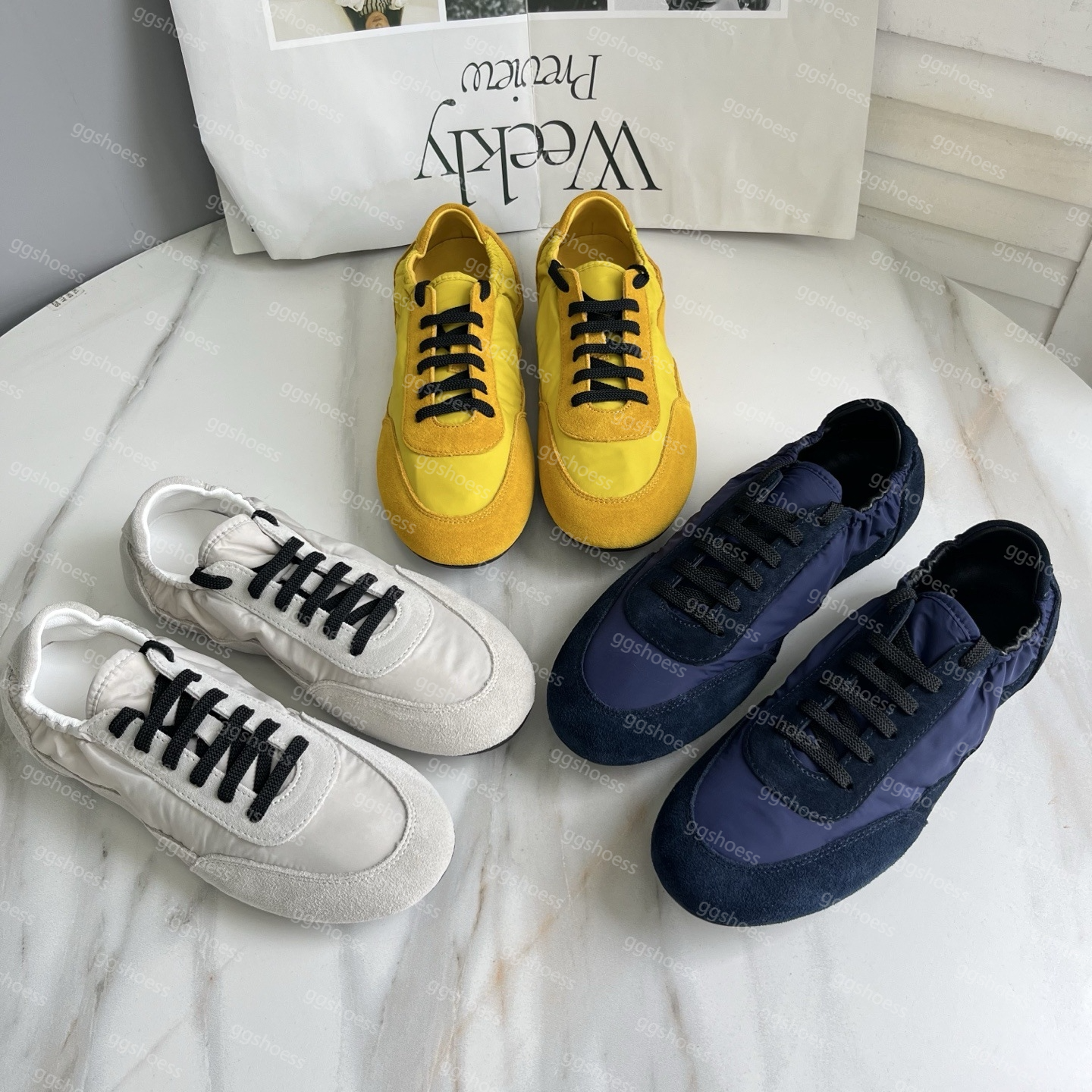 Collapse Re-Nylon Sneakers Designers Suede Elasticized Sneakers Women Casual Shoes Comfort Outdoor Trainers Running Shoes
