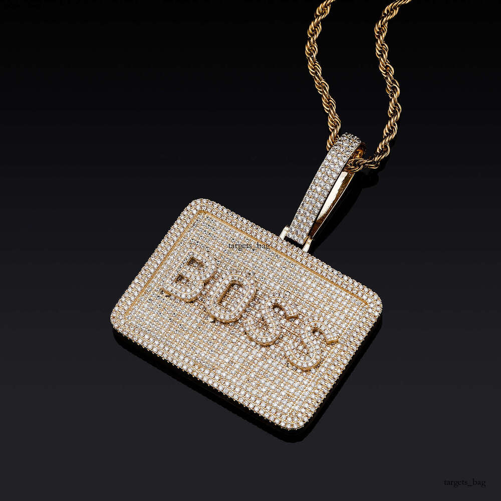 Chinese Rap Style National Trend Hip-Hop Full Dia English Letter DIY Pendant Necklace Unisex Trendy Accessories