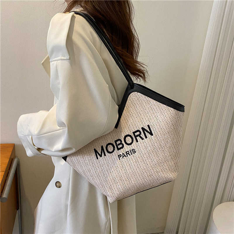 Free shipping designer bags Womens Autumn New Leisure Large Capacity Small Fashion Shoulder Tote Bag Simple Underarm Weave casual and fashionable bags