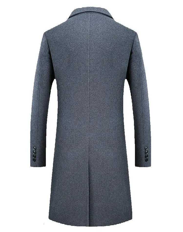 2025 Mens Extra Long Double Row Woolen Coat Thickened For Winter Casual Scene Regular Style Other Type Trench XJ250809