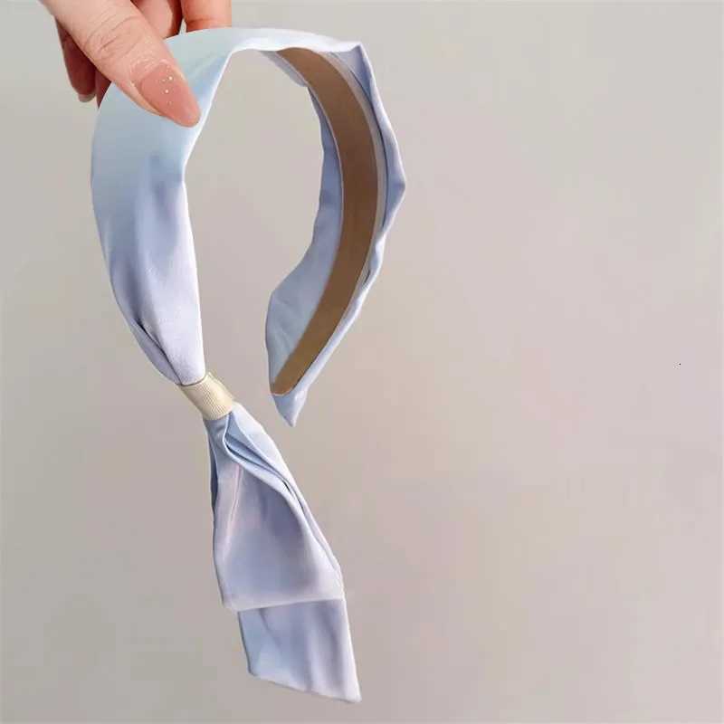New Designer Style Elegant Solid Ribbon Hairband For Women Girls Sweet Hair Ornament Band Hair Hoop Fashion Hair Accessories Y250809