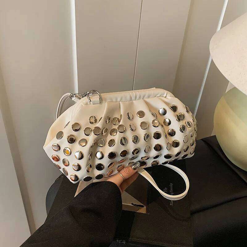 Summer Hot Sale S Studded Clutch Crossbody Bag Stylish Shoulder Handbag For Women Fashionable Elegant