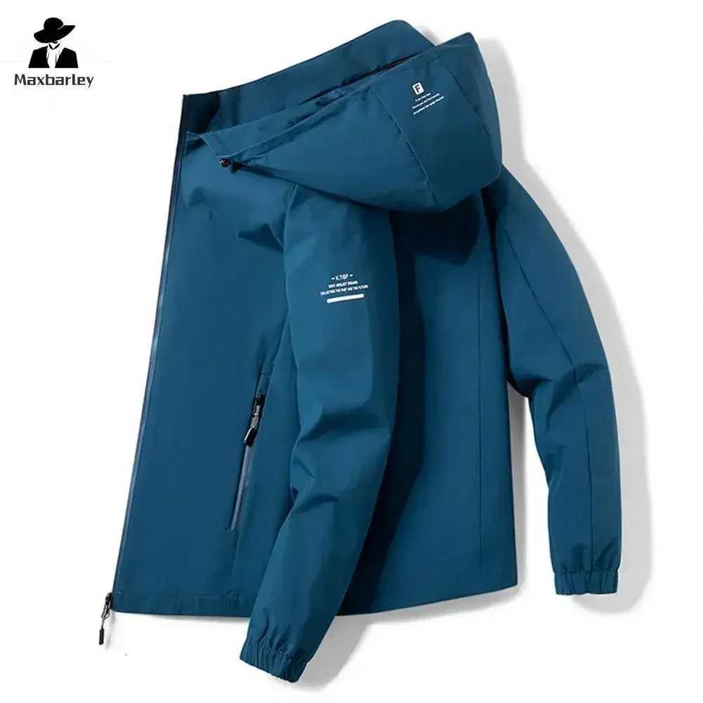 New Coat Mens Casual Outdoor Camping Zipper Hoodie Windproof Jacket Mens Business Fashion Loose Work Jacket Spring Autumn W250809