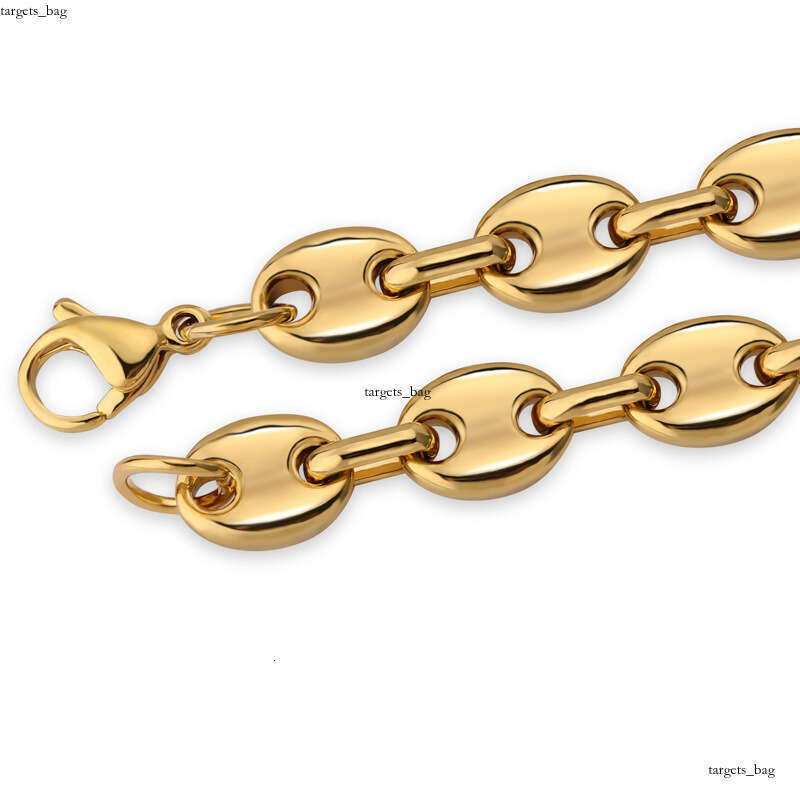 Stainless Button Hip-Hop Real Gold Plated Titanium Steel Necklace Unisex Clavicle Chain Choker
