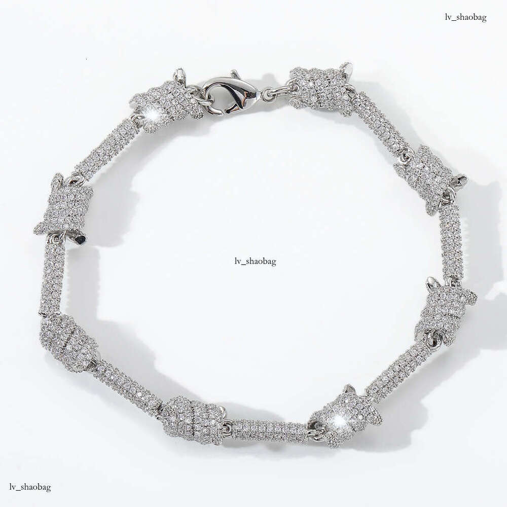 INS Wire Personality Cuban Chain Full Moissanite chain Jewelry Necklace for Men and Women Hip Hop Accessories