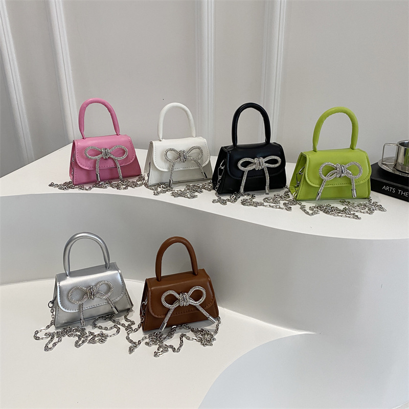 2025 Autumn New French Style Textured Women s Shoulder Bag Niche New Bow Small Square Bag Fashionable New Women s Crossbody Bag Autumn New Designer Ba
