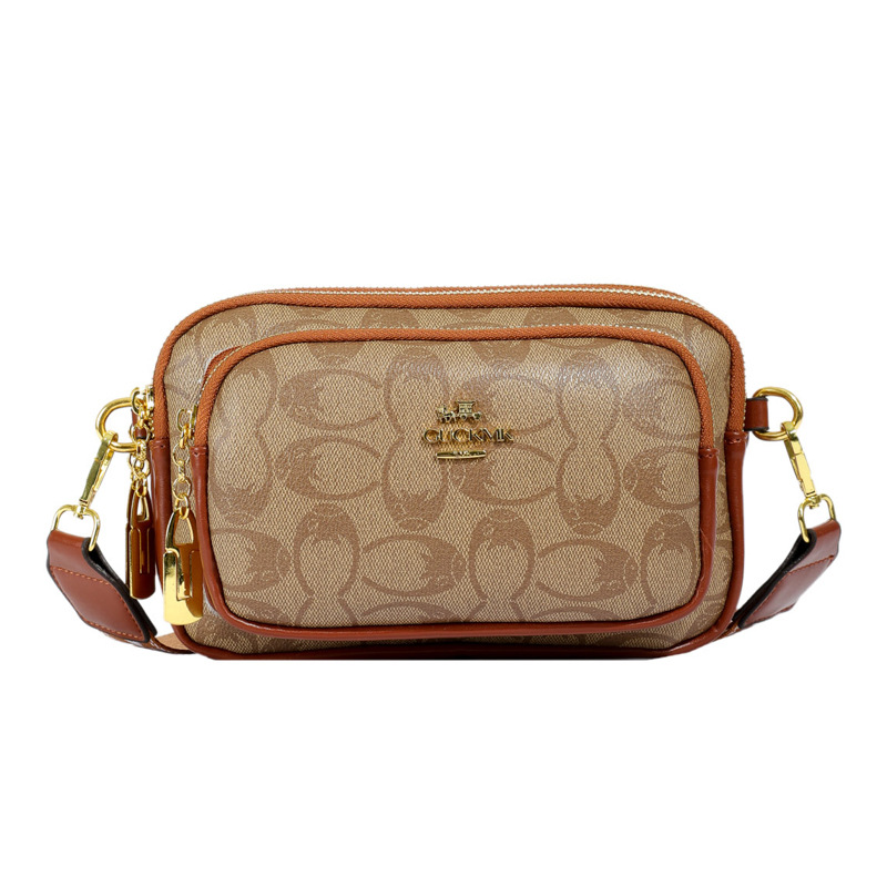 2025 Trending Retro Print Sling Bag, Wide Strap Mini Square Bag for Women - 3-Way Convertible Shoulder/Waist/Crossbody Purse