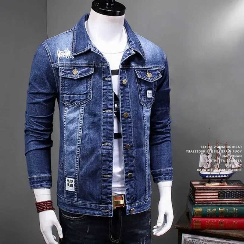 2020 Spring Autumn Fashion Casual Teenagers Denim Jacket Male Korean Embroidery Slim Mens Jacket Clothes Stretch Denim Coat W250809