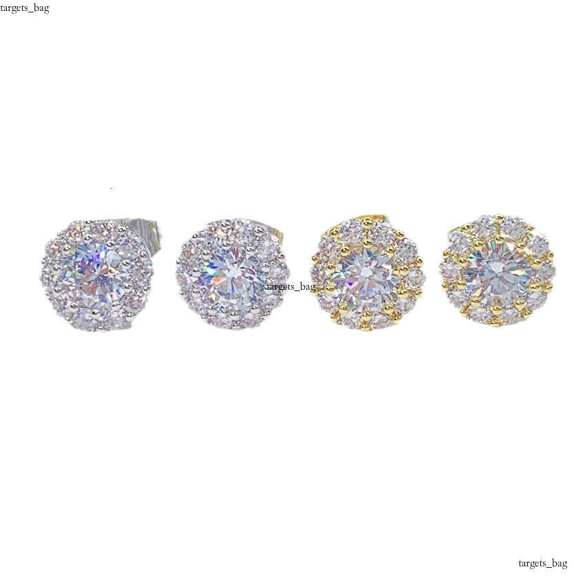 Trendy Jewelry Hip-Hop Zircon Full Dia Electroplated New Earrings