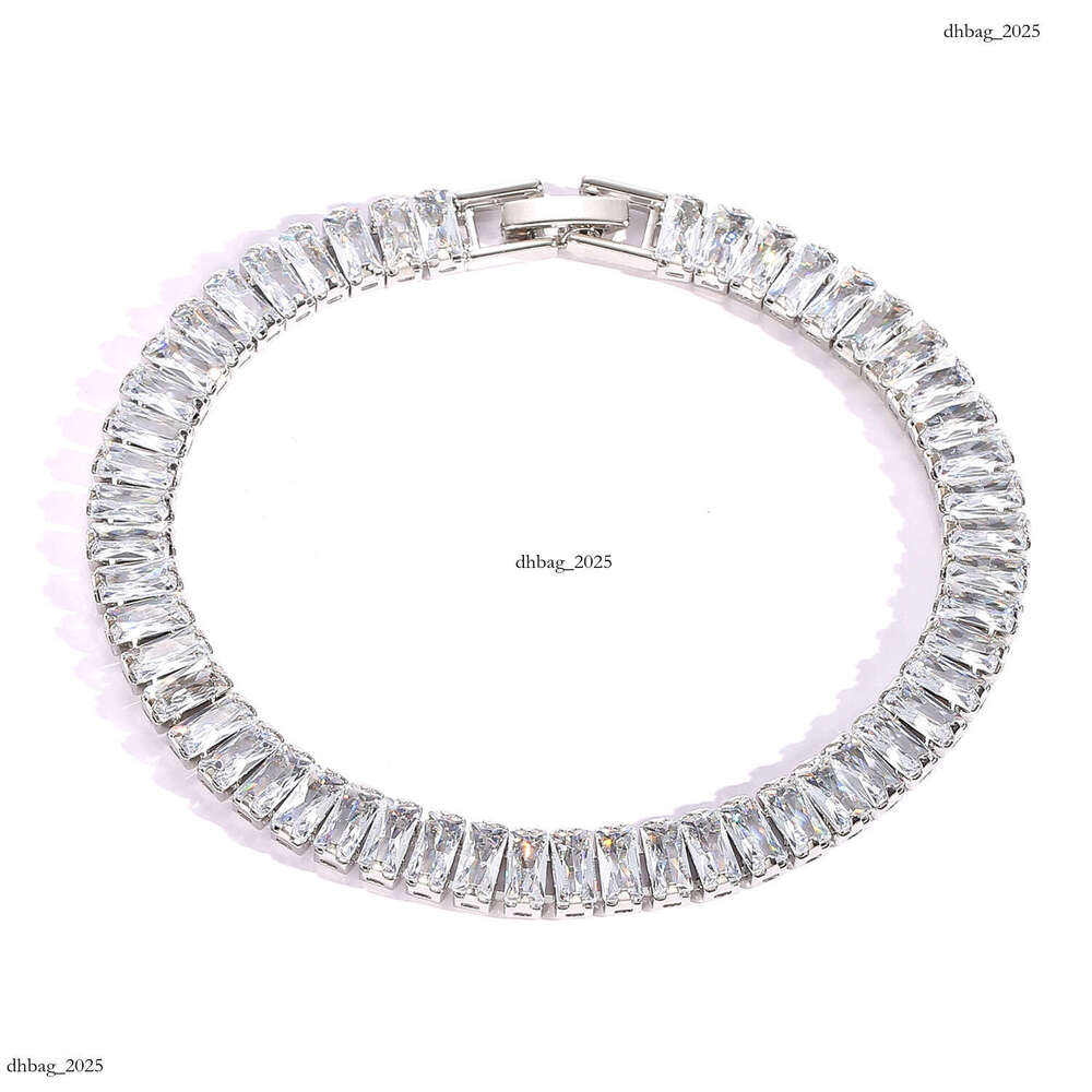 7mm T Cubic Men's Bracelet Hip Hop Alloy Full Zirconia Personality Accessory