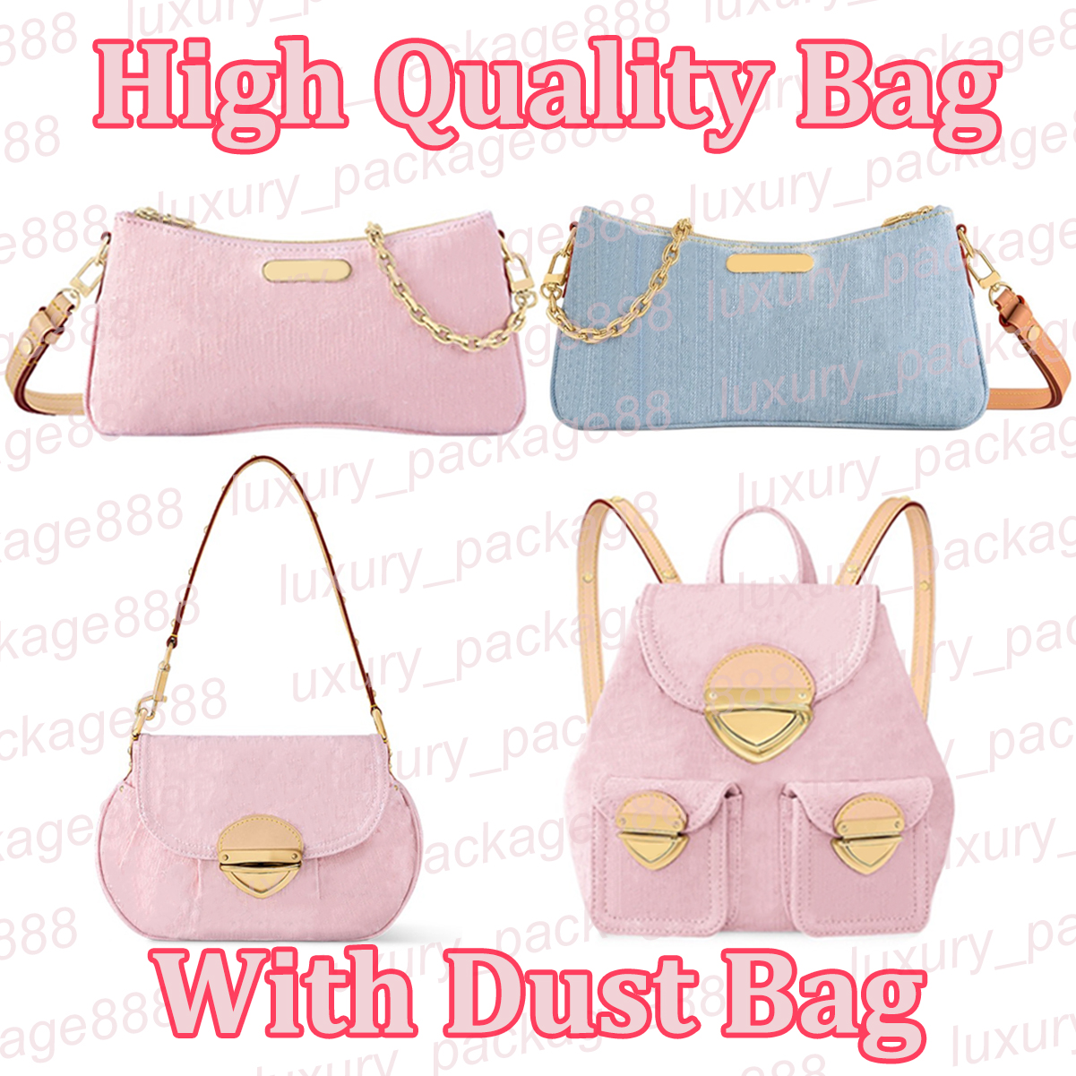 2025 New Pink Designer Bag Shoulder Bag Luxury Bag designer bags for women handbag Purse denim bag Underarm bag Crossbody Bag Pink Crossbody designer bags