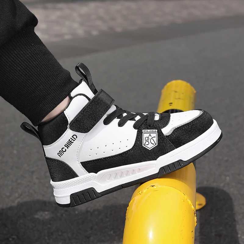 2024 New Fashion Kids Sneakers Boys Girls Casual Board Shoes High Top Running Sports Shoes Children Non-slip Basketball Sneakers L250808