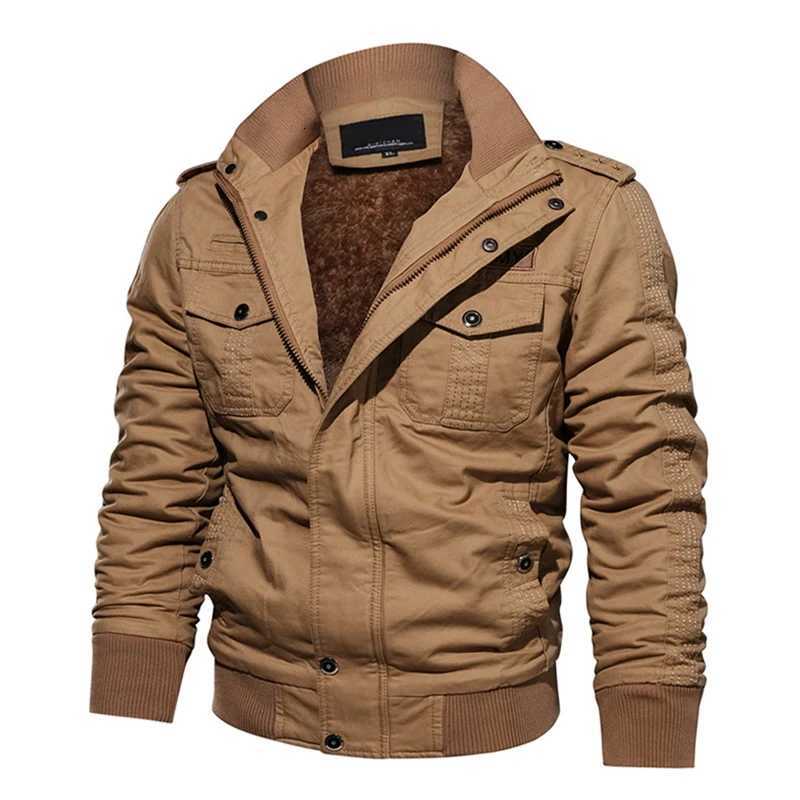 2024 Mens Tactical Jacket Autumn Winter Fleece Tactical Jackets Men Casual Multiple Pockets Windproof Outdoor Workwear Coat W250809