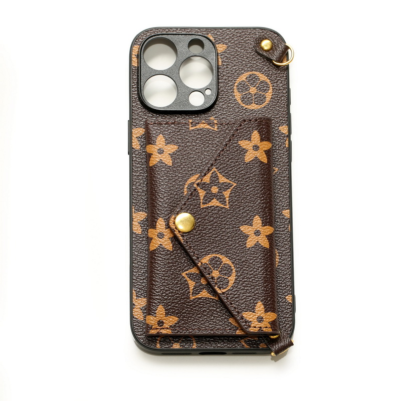 Elegant Patterned Leather Case Compatible with iPhone Models: A Protective Accessory That Looks Great Too!